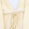 Scarf embellished with silk satin texture backless hanging neck dress for women